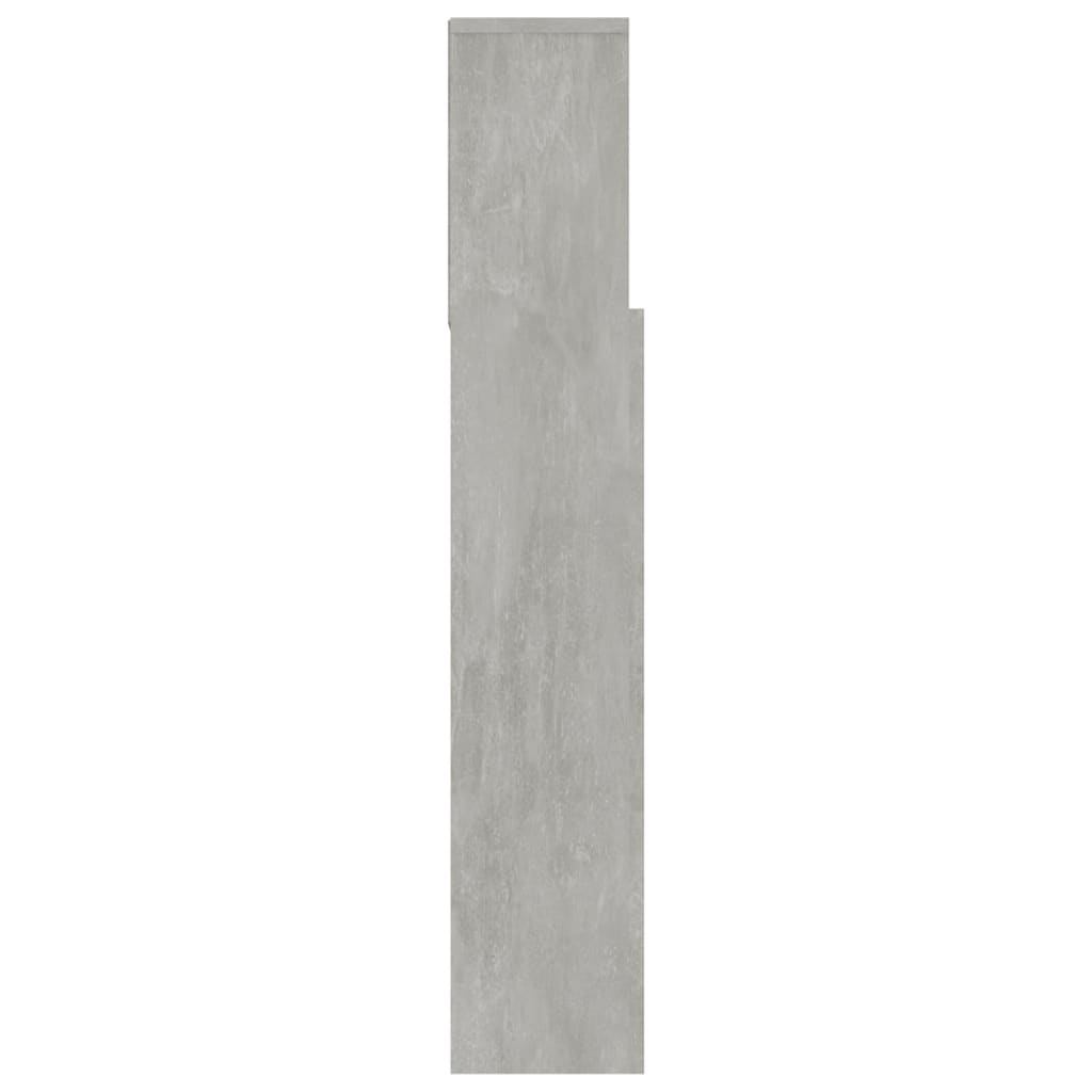 Bett-Kopfteil mit Ablagen Betongrau 120x19x103,5 cm - Pazzar.ch