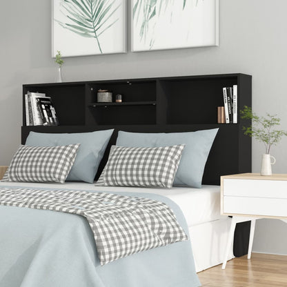 Bett-Kopfteil mit Ablagen Schwarz 160x19x103,5 cm - Pazzar.ch
