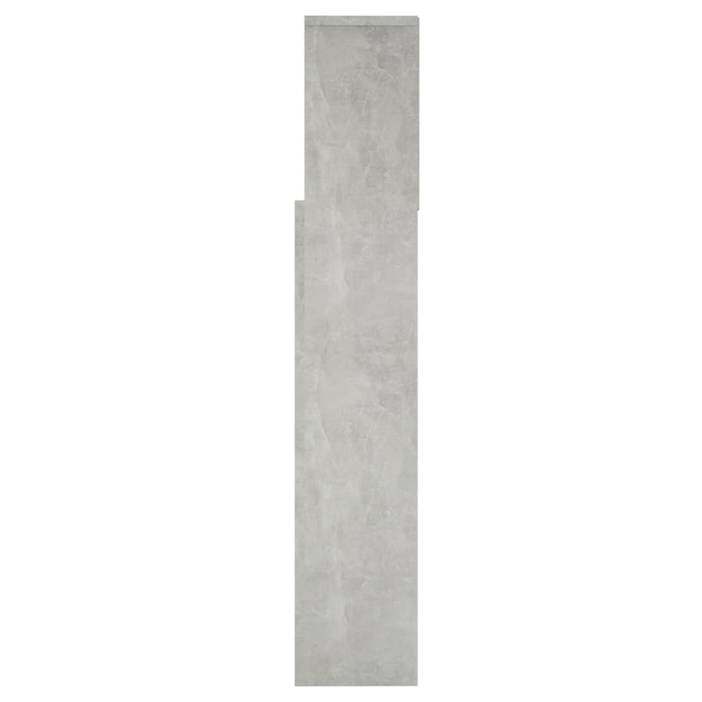 Bett-Kopfteil mit Ablagen Betongrau 160x19x103,5 cm