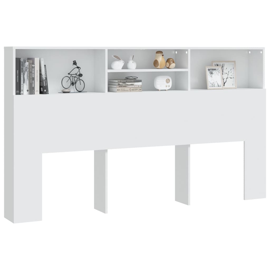 Bett-Kopfteil mit Ablagen Weiß 180x19x103,5 cm - Pazzar.ch