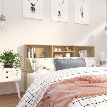 Bett-Kopfteil mit Ablagen Sonoma-Eiche 180x19x103,5 cm - Pazzar.ch