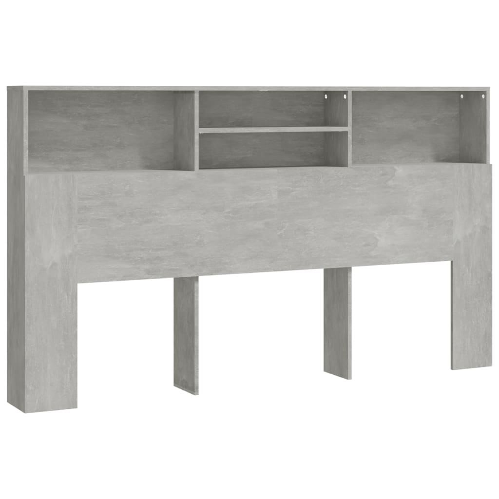 Bett-Kopfteil mit Ablagen Betongrau 180x19x103,5 cm - Pazzar.ch