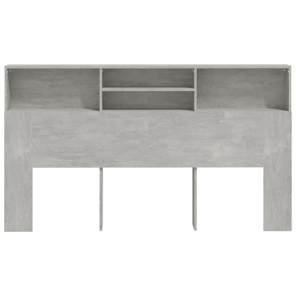 Bett-Kopfteil mit Ablagen Betongrau 180x19x103,5 cm - Pazzar.ch