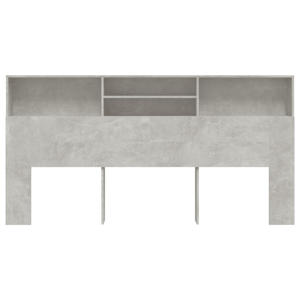 Kopfteil mit Ablagen Betongrau 200x19x103,5 cm - Pazzar.ch