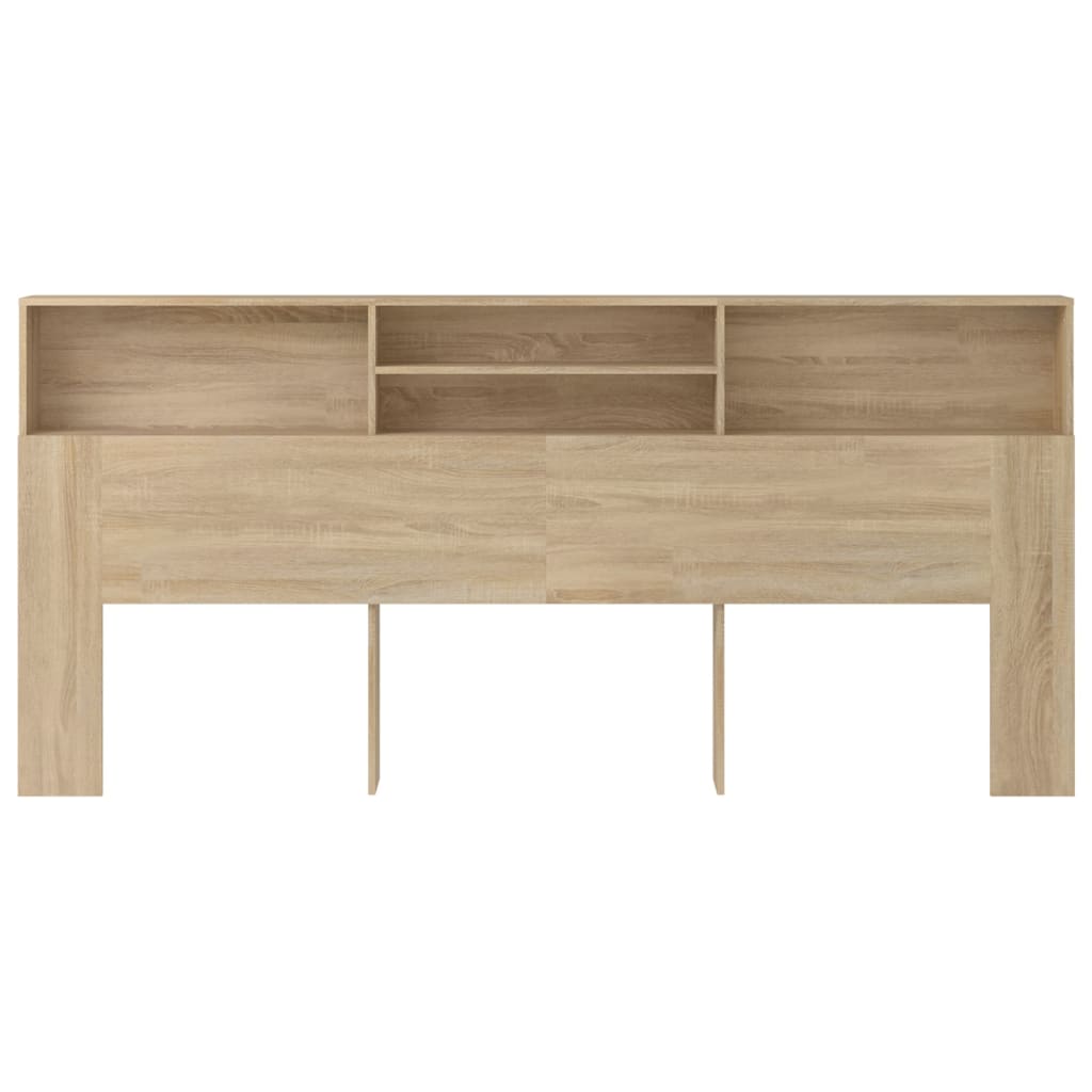 Kopfteil mit Ablagen Sonoma-Eiche 220x19x103,5 cm - Pazzar.ch