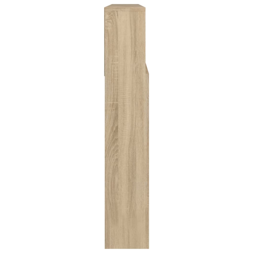 Kopfteil mit Ablagen Sonoma-Eiche 220x19x103,5 cm - Pazzar.ch