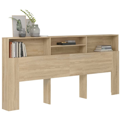 Kopfteil mit Ablagen Sonoma-Eiche 220x19x103,5 cm - Pazzar.ch