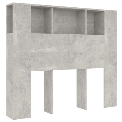 Kopfteil mit Ablagen Betongrau 120x18,5x102,5 cm - Pazzar.ch