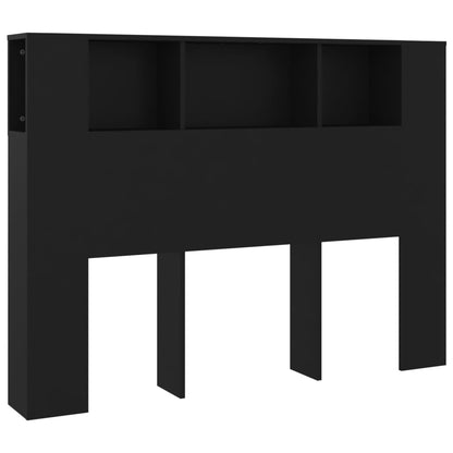 Kopfteil mit Ablagen Schwarz 140x18,5x104,5 cm - Pazzar.ch