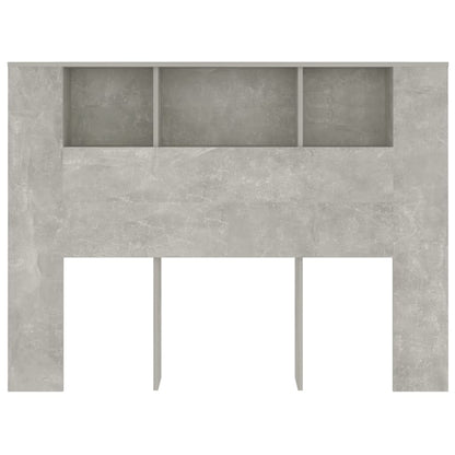 Kopfteil mit Ablagen Betongrau 140x18,5x104,5 cm - Pazzar.ch