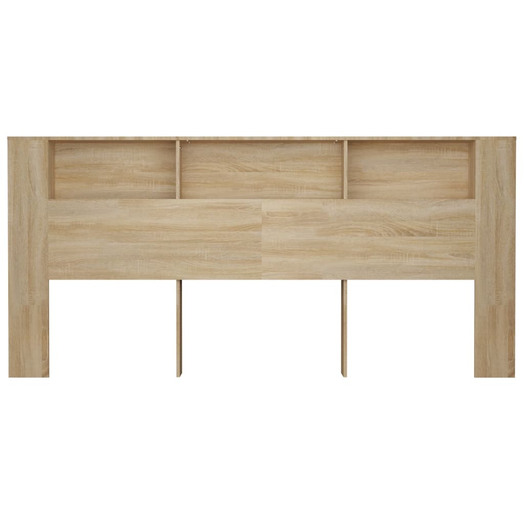 Kopfteil mit Ablagen Sonoma-Eiche 220x18,5x104,5 cm - Pazzar.ch