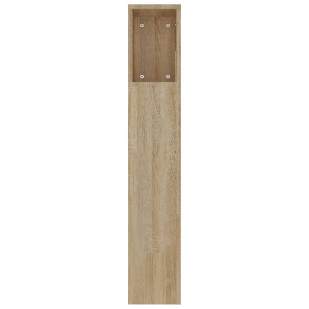 Kopfteil mit Ablagen Sonoma-Eiche 220x18,5x104,5 cm - Pazzar.ch