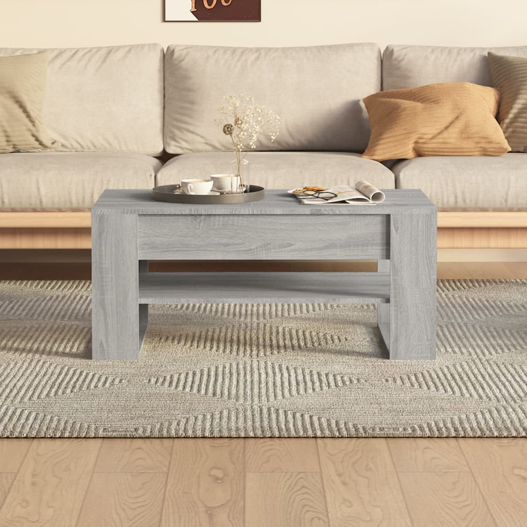 Couchtisch Grau Sonoma 102x55x45 cm Holzwerkstoff - Pazzar.ch