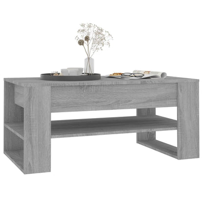 Couchtisch Grau Sonoma 102x55x45 cm Holzwerkstoff - Pazzar.ch