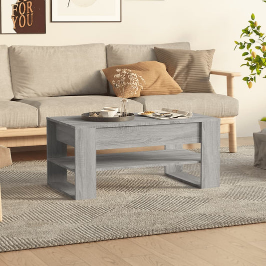 Couchtisch Grau Sonoma 102x55x45 cm Holzwerkstoff - Pazzar.ch