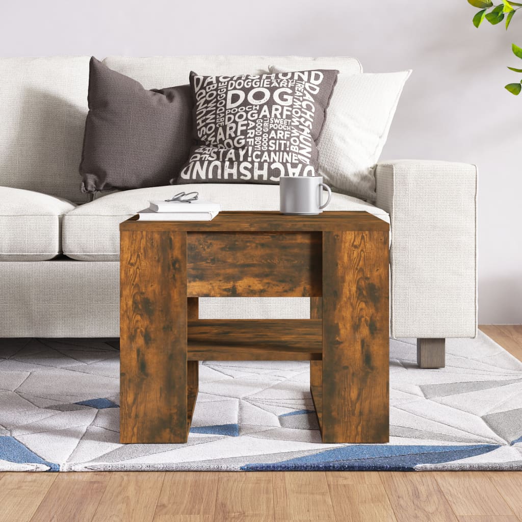 Couchtisch Räuchereiche 55,5x55x45 cm Holzwerkstoff - Pazzar.ch