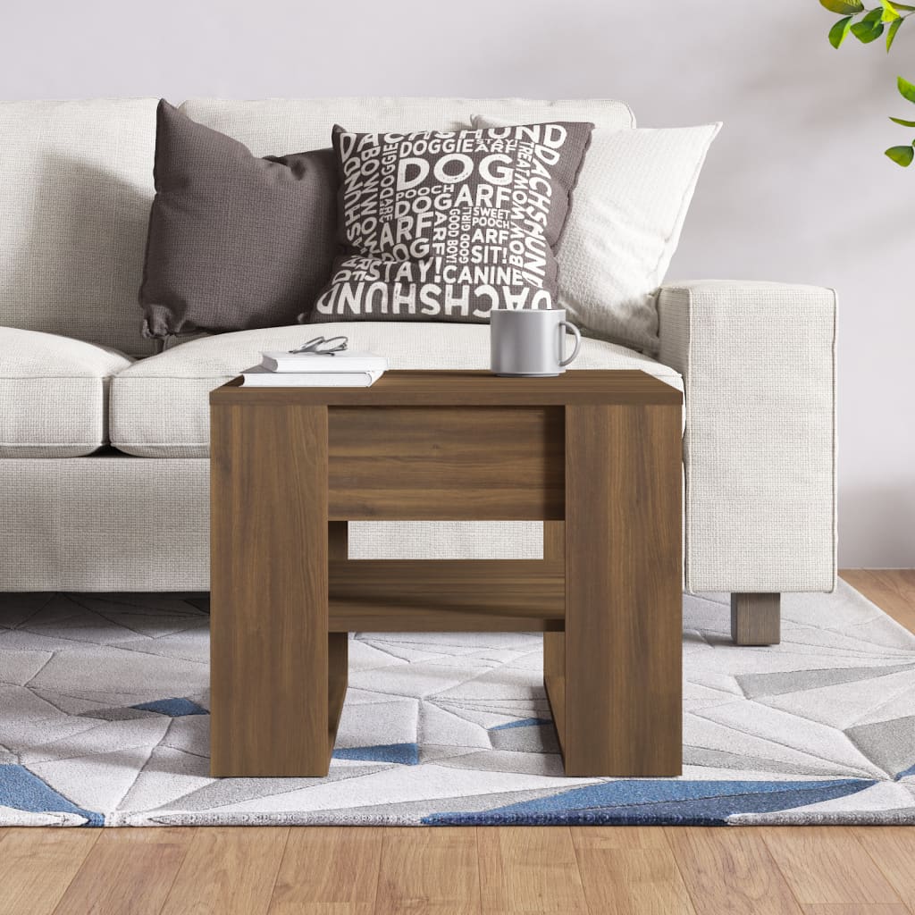 Couchtisch Braun Eiche 55,5x55x45 cm Holzwerkstoff - Pazzar.ch