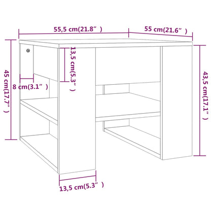 Couchtisch Braun Eiche 55,5x55x45 cm Holzwerkstoff - Pazzar.ch