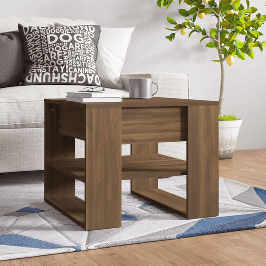 Couchtisch Braun Eiche 55,5x55x45 cm Holzwerkstoff - Pazzar.ch