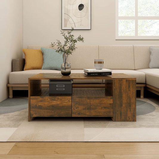 Couchtisch Räuchereiche 102x55x42 cm Holzwerkstoff - Pazzar.ch