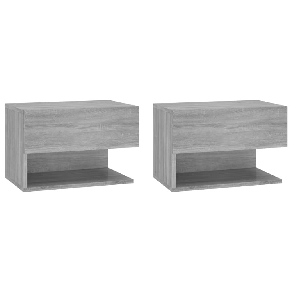 Wand-Nachttische 2 Stk. Grau Sonoma - Pazzar.ch