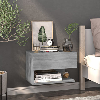 Wand-Nachttische 2 Stk. Grau Sonoma - Pazzar.ch