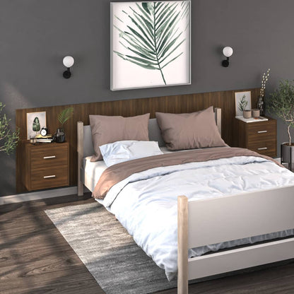 Wand-Nachttisch Braun Eichen-Optik - Pazzar.ch