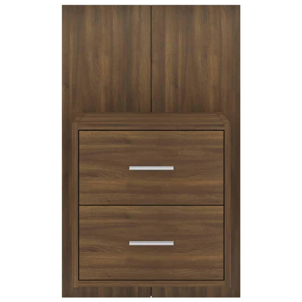Wand-Nachttisch Braun Eichen-Optik - Pazzar.ch