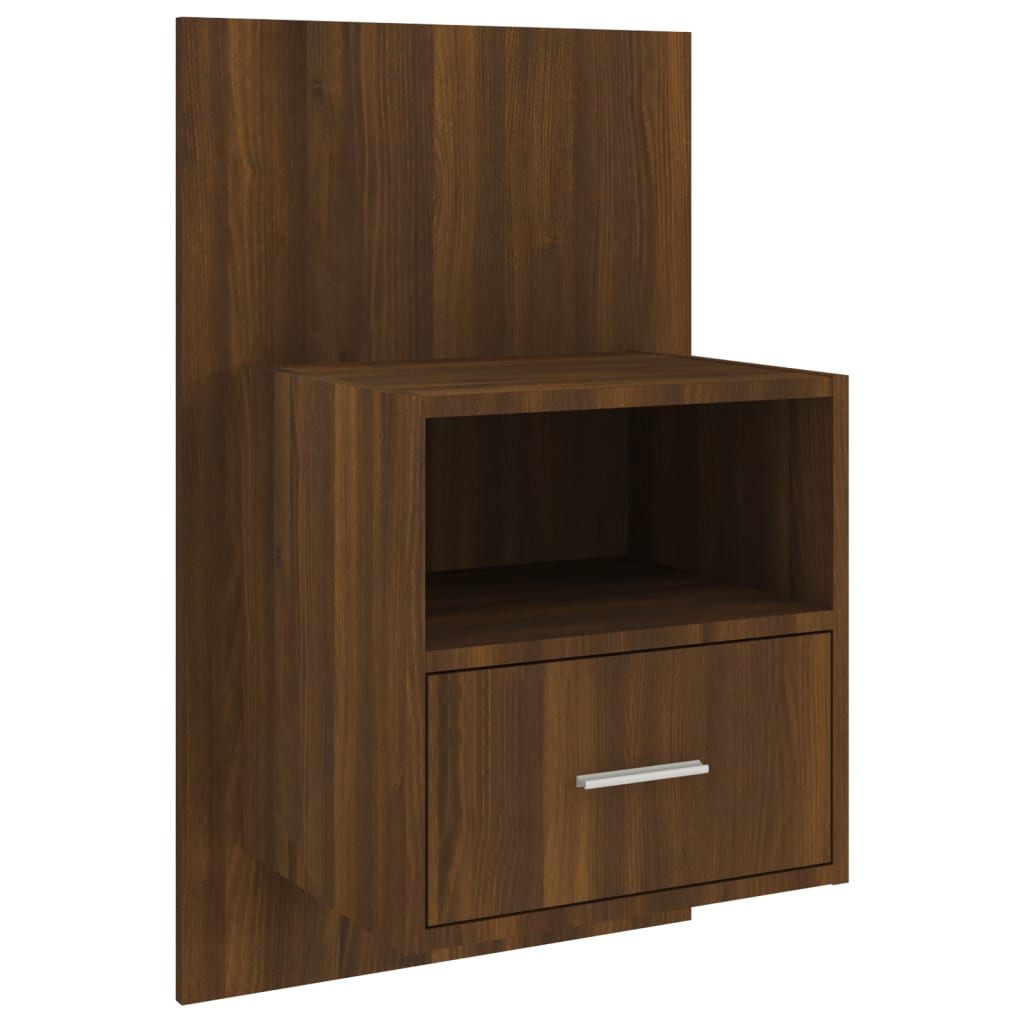 Wand-Nachttisch Braun Eichen-Optik - Pazzar.ch