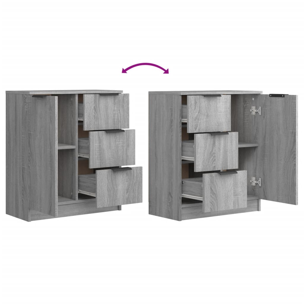 Sideboard Grau Sonoma 60x30x70 cm Holzwerkstoff - Pazzar.ch