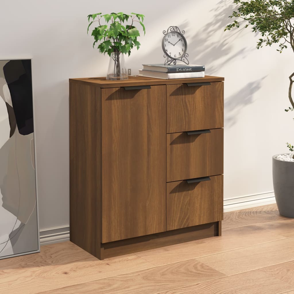 Sideboard Braun Eichen-Optik 60x30x70 cm Holzwerkstoff - Pazzar.ch