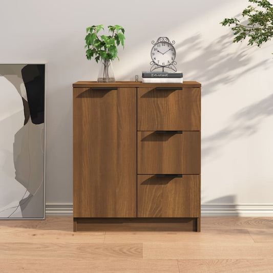 Sideboard Braun Eichen-Optik 60x30x70 cm Holzwerkstoff - Pazzar.ch