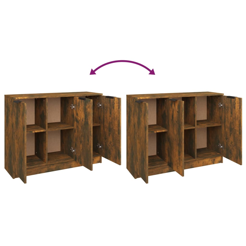 Sideboard Räuchereiche 90,5x30x70 cm Holzwerkstoff - Pazzar.ch