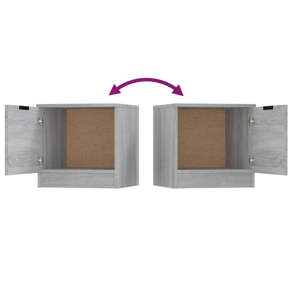 Nachttische 2 Stk. Grau Sonoma 40x39x40 cm - Pazzar.ch