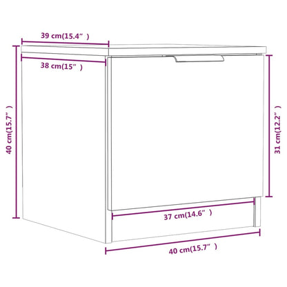 Nachttische 2 Stk. Grau Sonoma 40x39x40 cm - Pazzar.ch