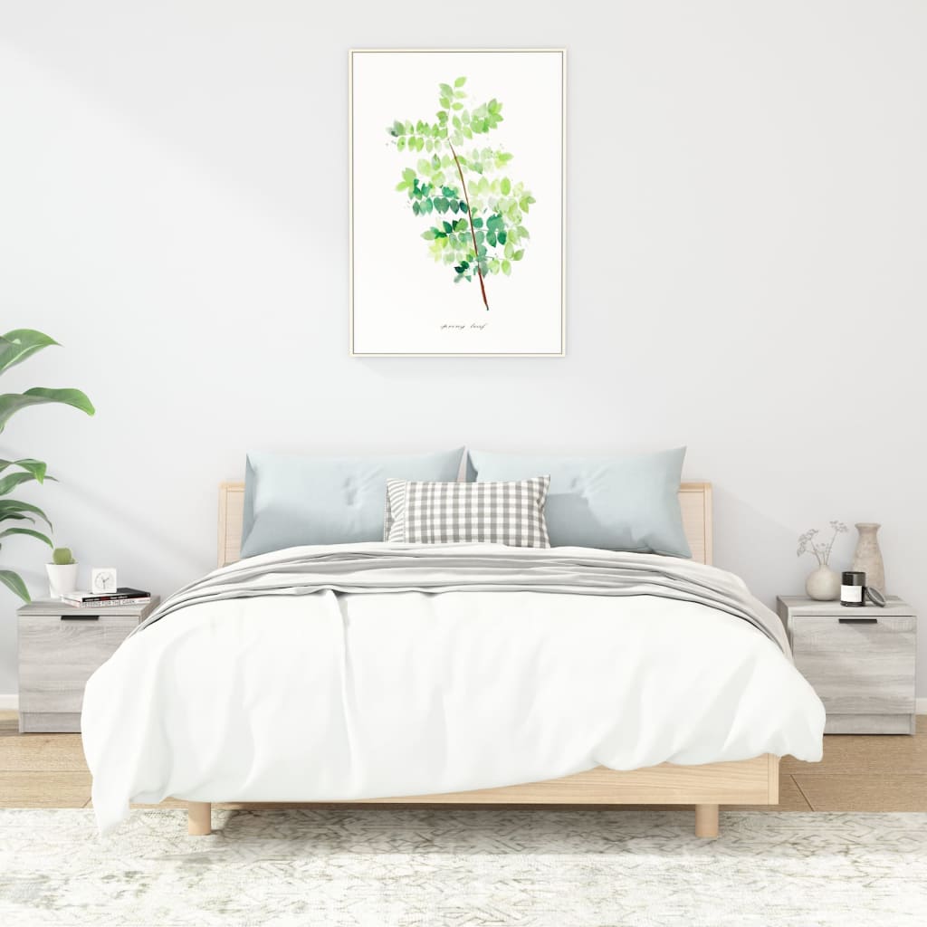 Nachttische 2 Stk. Grau Sonoma 40x39x40 cm - Pazzar.ch