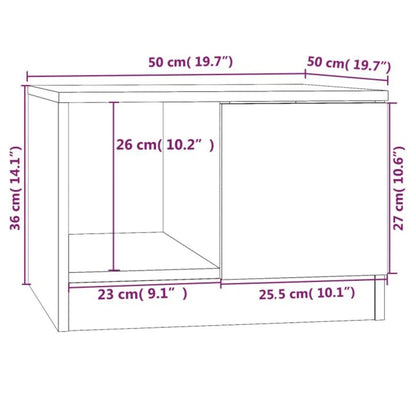 Couchtisch Grau Sonoma 50x50x36 cm Holzwerkstoff - Pazzar.ch