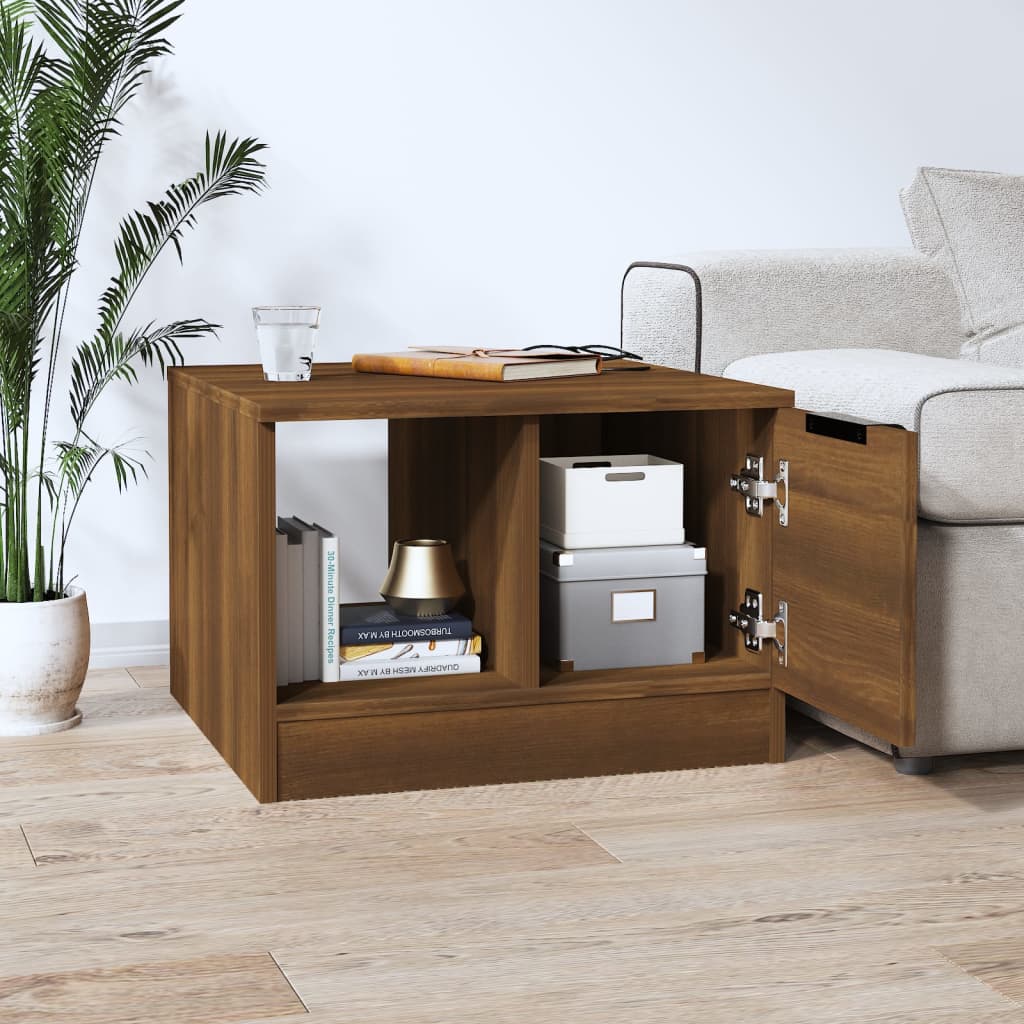 Couchtisch Braun Eichen-Optik 50x50x36 cm Holzwerkstoff - Pazzar.ch