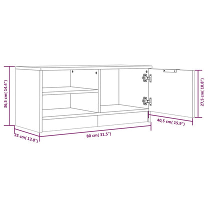 TV-Schrank Grau Sonoma 80x35x36,5 cm Holzwerkstoff - Pazzar.ch