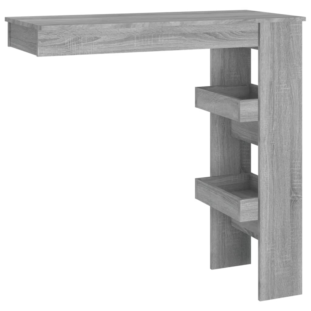 Wand-Bartisch Grau Sonoma 102x45x103,5 cm Holzwerkstoff - Pazzar.ch