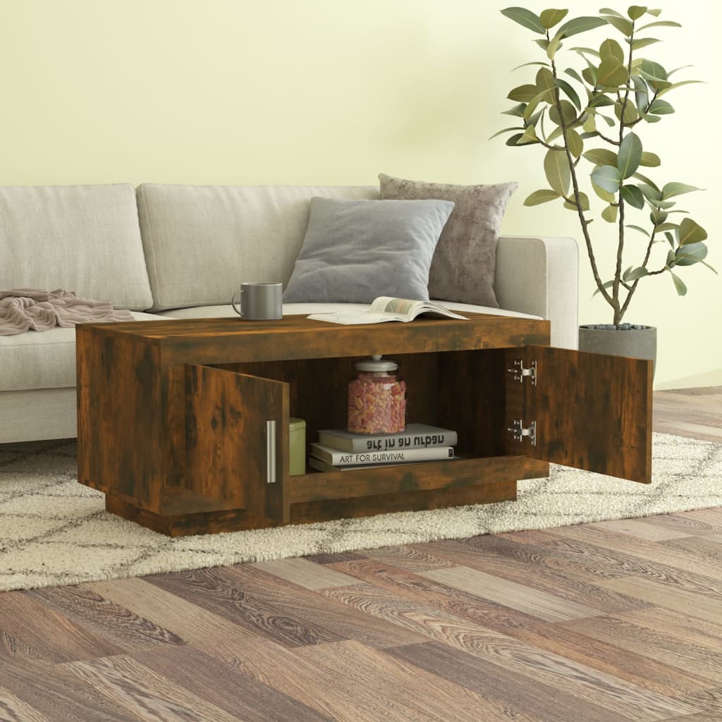 Couchtisch Räuchereiche 102x50x45 cm Holzwerkstoff - Pazzar.ch