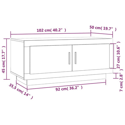Couchtisch Räuchereiche 102x50x45 cm Holzwerkstoff - Pazzar.ch