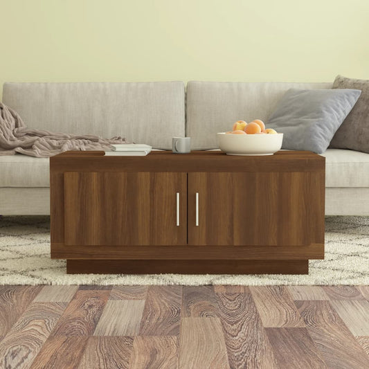 Couchtisch Braun Eichen-Optik 102x50x45 cm Holzwerkstoff - Pazzar.ch