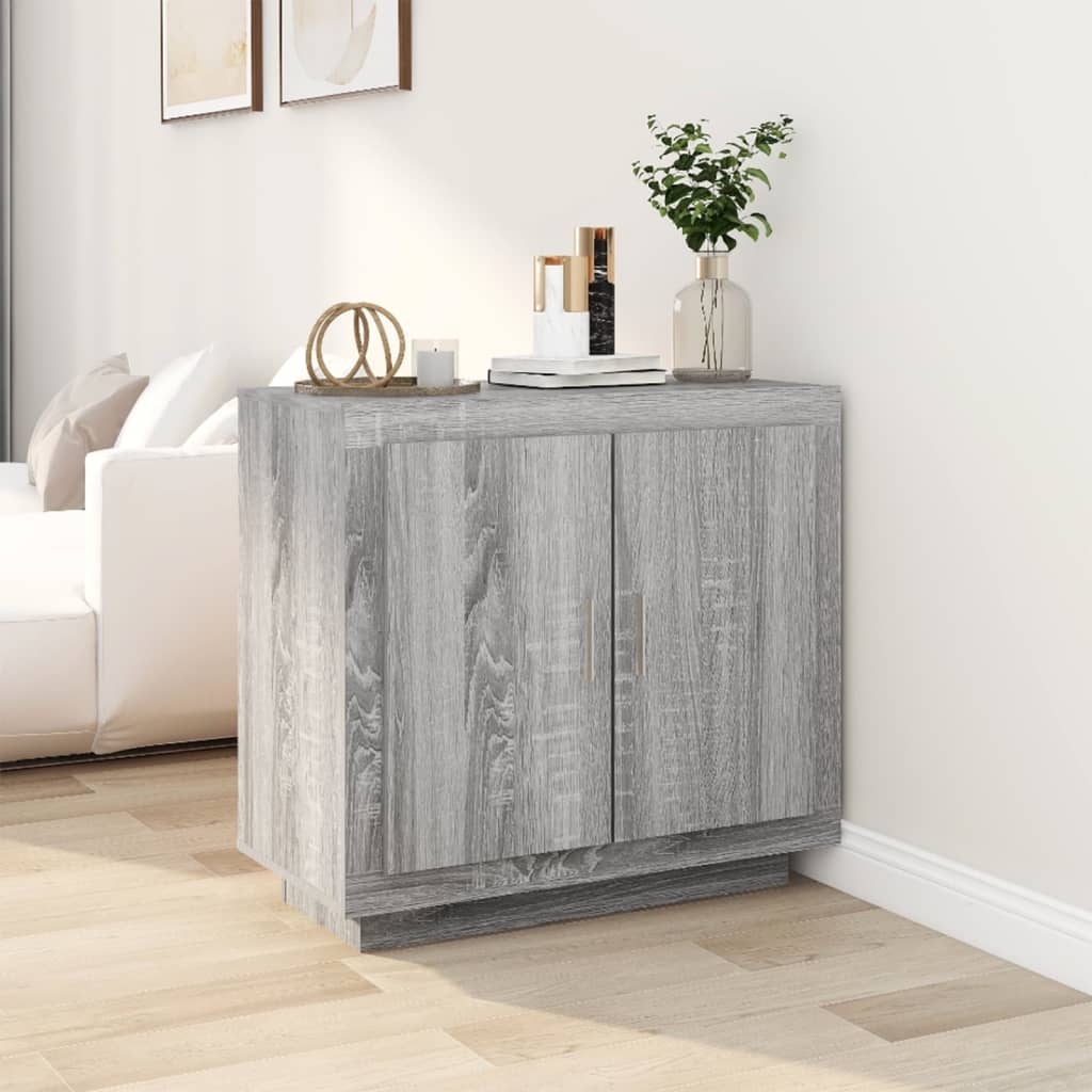 Sideboard Grau Sonoma 80x40x75 cm Holzwerkstoff - Pazzar.ch