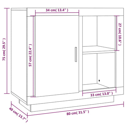 Sideboard Räuchereiche 80x40x75 cm - Pazzar.ch
