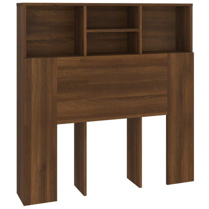 Kopfteil mit Ablagen Braun Eichen-Optik 100x19x103,5 cm - Pazzar.ch