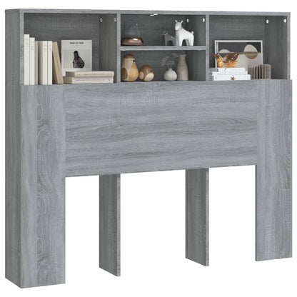 Kopfteil mit Ablagen Grau Sonoma 120x19x103,5 cm - Pazzar.ch