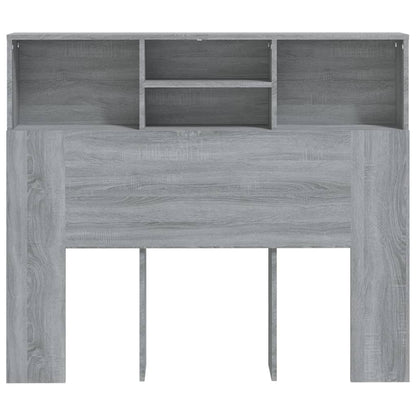 Kopfteil mit Ablagen Grau Sonoma 120x19x103,5 cm - Pazzar.ch