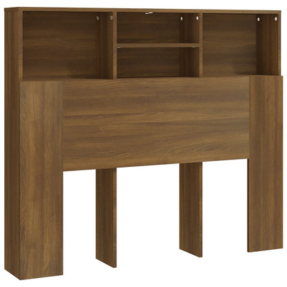 Kopfteil mit Ablagen Braun Eichen-Optik 120x19x103,5 cm - Pazzar.ch
