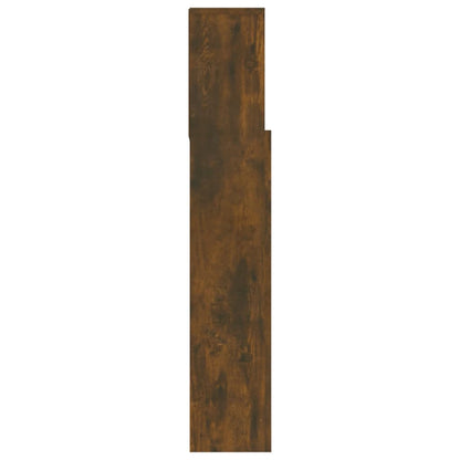 Kopfteil mit Ablagen Räuchereiche 180x19x103,5 cm - Pazzar.ch